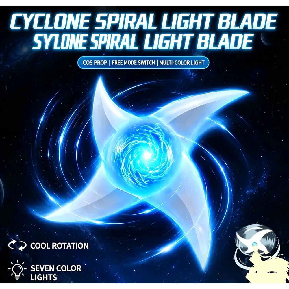 Naruto Rasenshuriken Multi‑Color LED Rotatable Handheld Cosplay Prop - Picture 5 of 6
